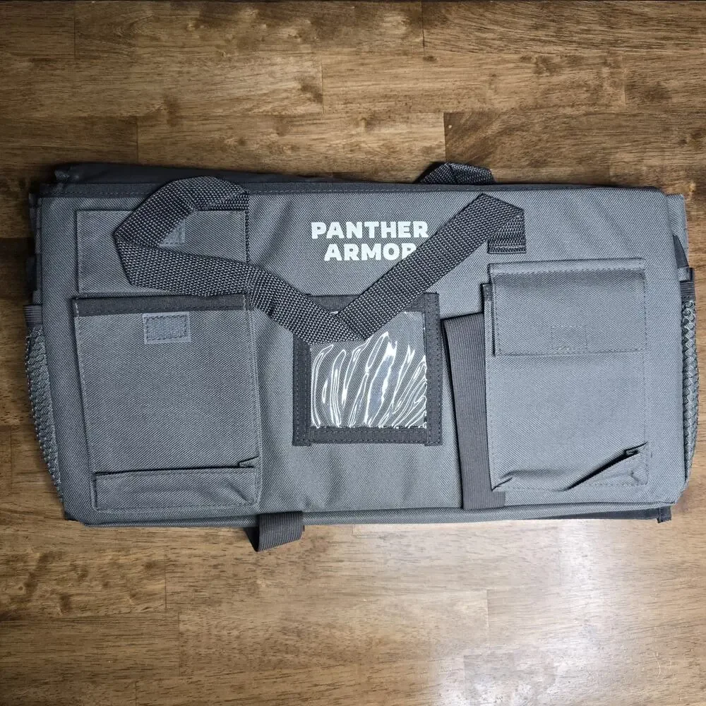 Panther Armor Dog Travel Bag 2-in-1 Portable Over Door Storage Slate Gray